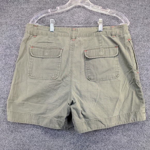 GAP Factory Store Women's Chino Shorts Green Size 12 100% Cotton Slash Pockets - Picture 2 of 12